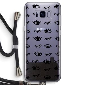 Eye pattern #2: Samsung Galaxy S8 Transparant Hoesje met koord