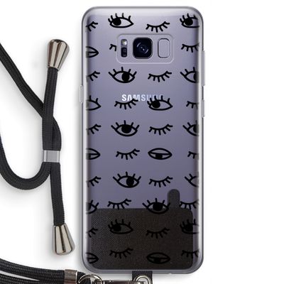 Eye pattern #2: Samsung Galaxy S8 Transparant Hoesje met koord