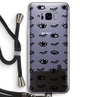Eye pattern #2: Samsung Galaxy S8 Transparant Hoesje met koord