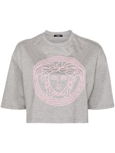 Versace t-shirt en coton à motif Medusa Head - Gris