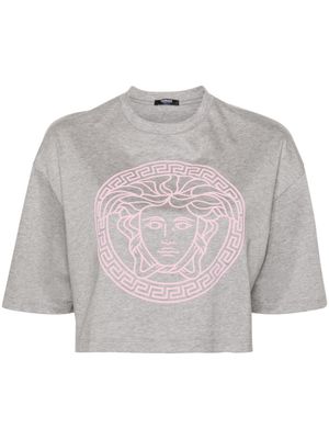 Versace t-shirt en coton à motif Medusa Head - Gris