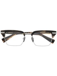 Balmain Eyewear lunettes de vue à monture rectangulaire - Marron