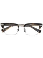 Balmain Eyewear lunettes de vue à monture rectangulaire - Marron - thumbnail