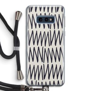 Marrakech Zigzag: Samsung Galaxy S10e Transparant Hoesje met koord