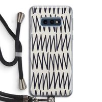 Marrakech Zigzag: Samsung Galaxy S10e Transparant Hoesje met koord