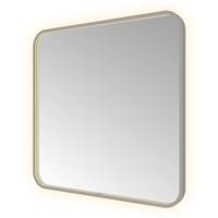 Spiegel Hotbath &MORE 80x60 cm LED-Verlichting Spiegelverwarming Vierkant Geborsteld Gunmetal