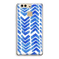 Blauwe pijlen: Huawei P9 Transparant Hoesje