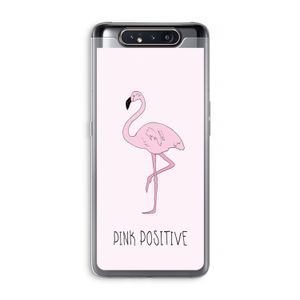 Pink positive: Samsung Galaxy A80 Transparant Hoesje