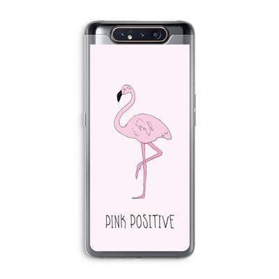 Pink positive: Samsung Galaxy A80 Transparant Hoesje