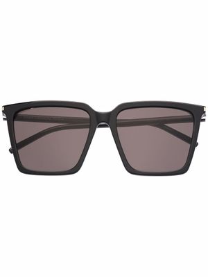 Saint Laurent Eyewear lunettes de soleil à monture carrée oversize - Noir