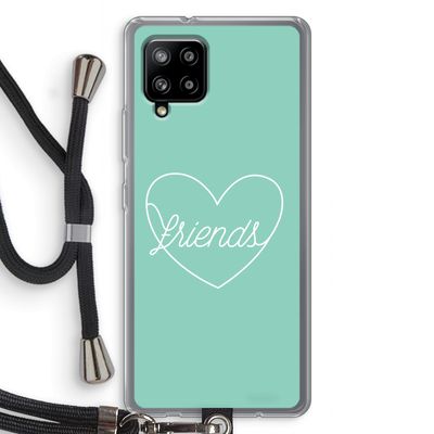 Friends heart pastel: Samsung Galaxy A42 5G Transparant Hoesje met koord