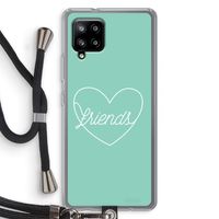 Friends heart pastel: Samsung Galaxy A42 5G Transparant Hoesje met koord