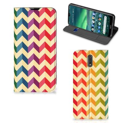 Nokia 2.3 | Hoesje met Magneet | Zigzag Multi Color
