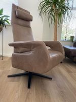 Leren relaxfauteuils met desgin armleuning - bruin leer - Echt leer, Modern, ontdek de vele Leersoorten en Kleuren bij ShopX