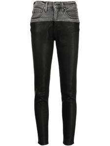 AMIRI jean skinny à empiècements en cuir - Noir