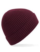 Beechfield CB380 Engineered Knit Ribbed Beanie - Burgundy - One Size - thumbnail