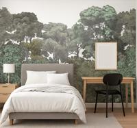 Elegant regenwoudmotief fotobehang tienerkamer