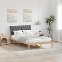 Bedframe met Gevoerd Hoofdgedeelte Bruin 120 x 190 cm
