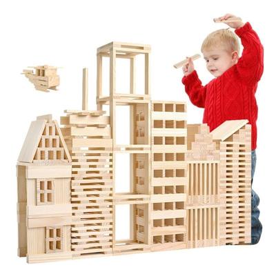 100 stuks/set houten architectonisch model bouwstenen puzzel kinderen vroeg onderwijs speelgoed