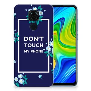 Xiaomi Redmi Note9 Silicone-hoesje Flowers Blue DTMP