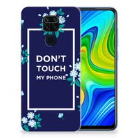 Xiaomi Redmi Note9 Silicone-hoesje Flowers Blue DTMP - thumbnail