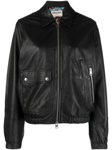 Zadig&Voltaire veste en cuir à fermeture zippée - Noir