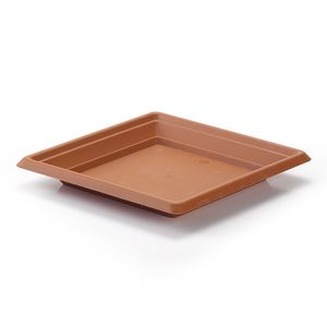 Opvangschaal Plantenbak terra cotta vierkant voor een 30 cm diameter pot