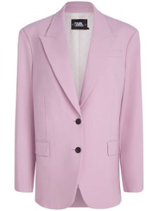 Karl Lagerfeld blazer à simple boutonnage - Rose