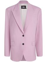 Karl Lagerfeld blazer à simple boutonnage - Rose