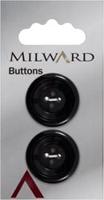 Milward Knoop Zwart Met Sierrand 25mm (2 stuks)