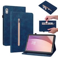 Lunso - Lenovo Tab M9 (9 inch) - Luxe Bookcase hoes - Donkerblauw