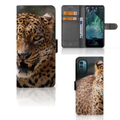 Nokia G11 | G21 | Telefoonhoesje | Met pasjeshouder | Luipaard