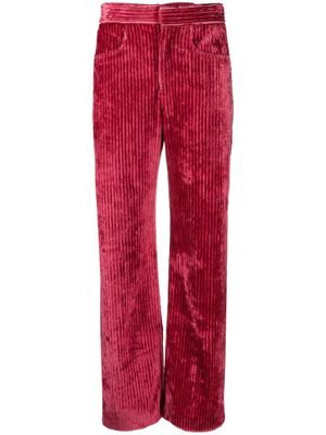 ISABEL MARANT pantalon côtelé droit à taille haute - Rose