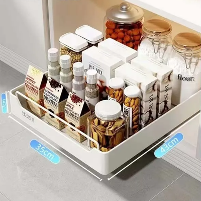 KlimPaws SlideRack - Uitschuifbare Keuken Organizer met Ladegeleider