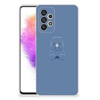 Samsung Galaxy A73 5G Telefoonhoesje met Naam Baby Rhino