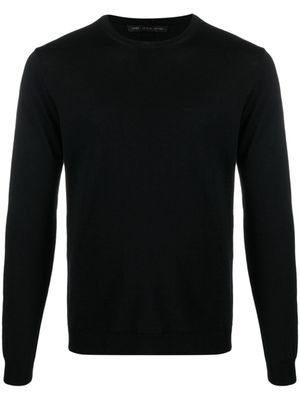 Low Brand pull en laine mérinos à col rond - Noir