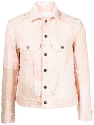 Greg Lauren surchemise à effet usé - Rose