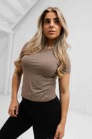 Nike Sportswear Chill Knit T-Shirt Dames Bruin - Maat S - Kleur: Bruin | Soccerfanshop