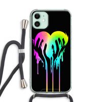 Hold My Heart: iPhone 11 Transparant Hoesje met koord