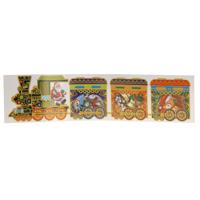 Kerst raamstickers - kersttrein - vel 64 x 15 cm - raamversiering - kerstversiering