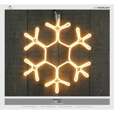 Anna Collection?Verlichte sneeuwvlok - figuur - 51 cm - neon LED - kerstverlichting