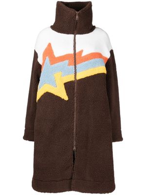 BAPY BY *A BATHING APE® manteau en polaire à logo brodé - Marron