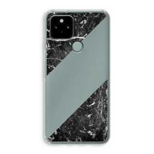 Zwart marmer: Google Pixel 5 Transparant Hoesje