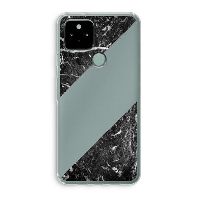 Zwart marmer: Google Pixel 5 Transparant Hoesje