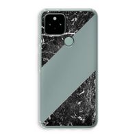 Zwart marmer: Google Pixel 5 Transparant Hoesje