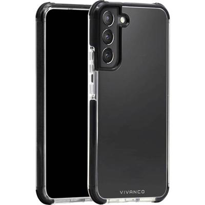 Vivanco Rock Solid Backcover Samsung Galaxy S22+ Zwart, Transparant Inductieve lading, Stootbestendig
