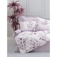 Beddengoedset - 1 dekbedovertrek 220 x 240 cm + 2 kussenslopen 60 x 60 cm - 100% katoen - Lila
