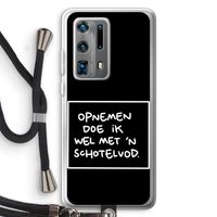Schotelvod: Huawei P40 Pro Plus Transparant Hoesje met koord