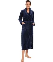 Pastunette badjas dames blauw - fleece - extra lang