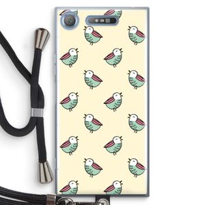 Vogeltjes: Sony Xperia XZ1 Transparant Hoesje met koord